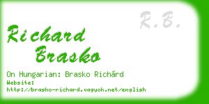 richard brasko business card